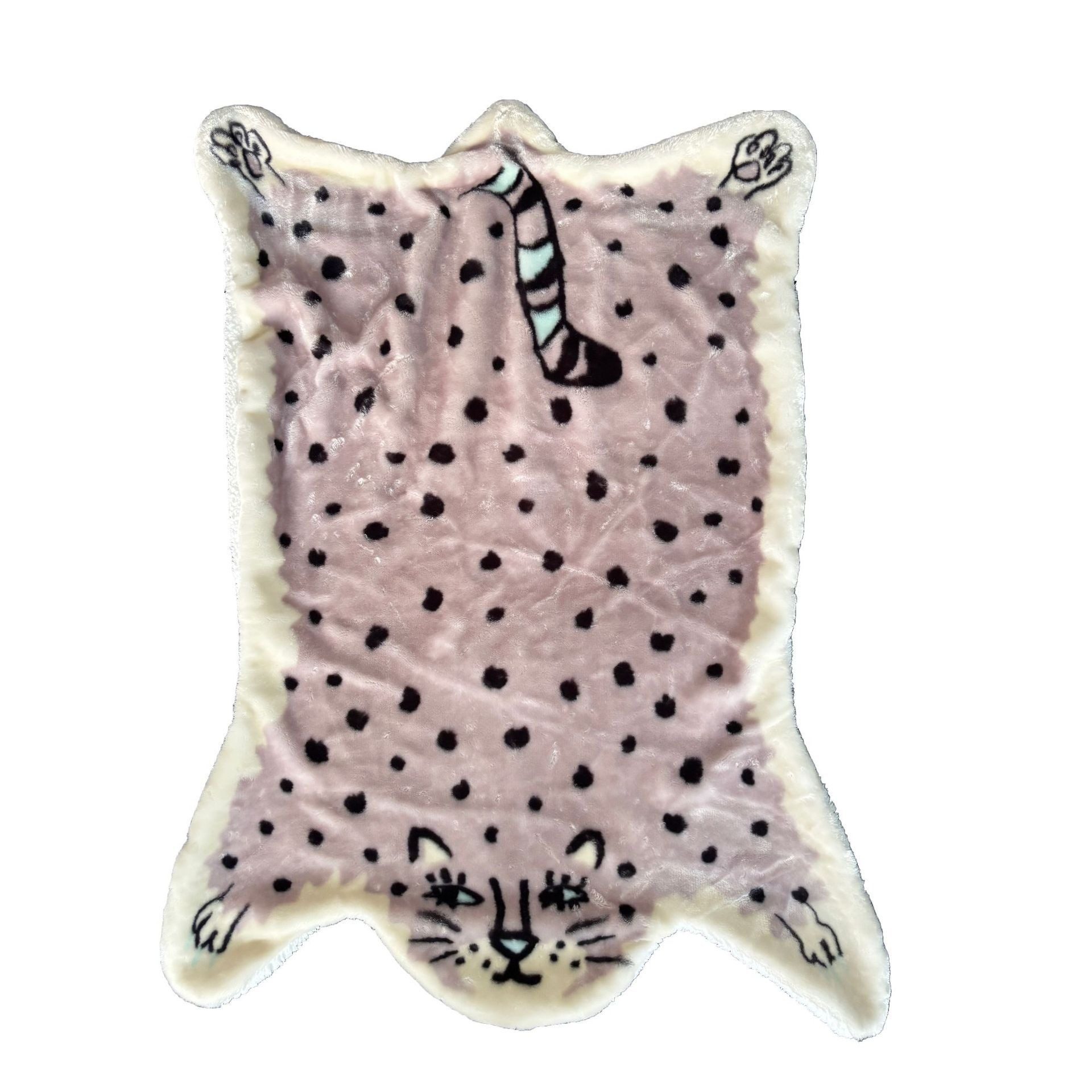 in stock Special-shaped Blanket Exported to Japan Cross-border Imitation Animal Leather Blanket Chair Cushion Tiger Mat Leopard Blanket Sofa Blanket