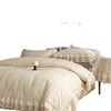 Foreign Trade French Lace Cotton and Linen Bed Cover Three-Piece Set Multi-Functional Cotton and Linen Summer Quilt Four-Piece Quilted Quilt Cover