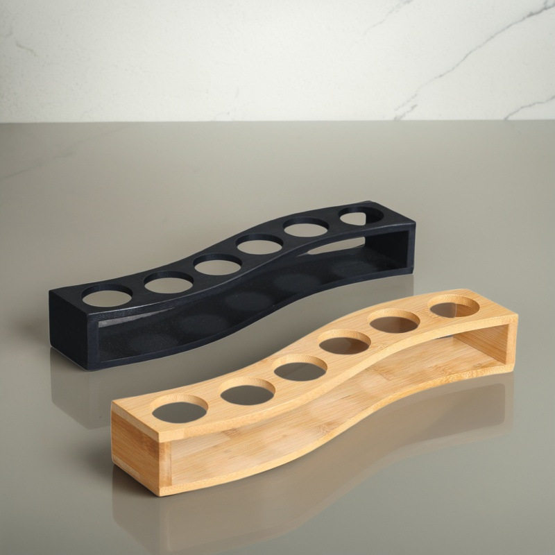 Liquor Cup Rack Creative Bamboo and Wood Wine Rack Household Cup Rack Small Wine Cup Storage Rack Tray Spirits Cup One Cup Rack