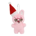 Pink pig in santa hat