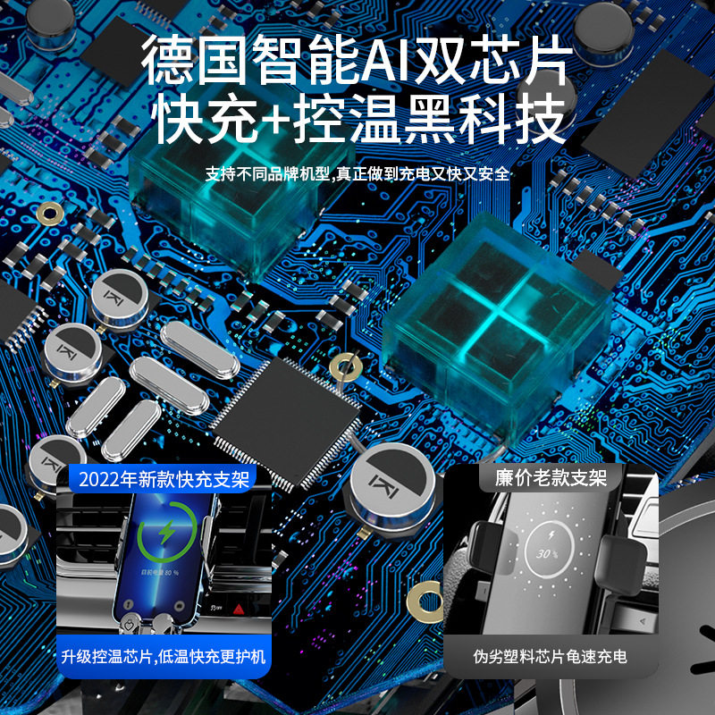 New Smart Sensor Cute Violent Bear Car Wireless Fast Charging 15W Navigation Holder Charger