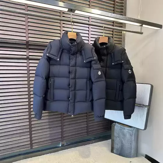 Mengjia European Size In-Stock Winter New Men's High-End Matte Thickened Zipper down Cotton Jacket Black Whole Order