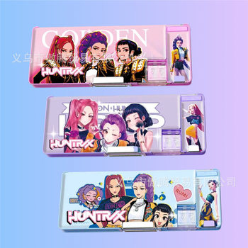 Popular K-Pop Hunter Girl Group Double-Layer Stationery Box High-Looking Zoe Rumi Multifunctional Large-Capacity Pencil Box