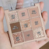 DIKALU milk tea nine-color eye shadow plate transparent acrylic matte nine-color nude nine-square eye shadow cross-border makeup