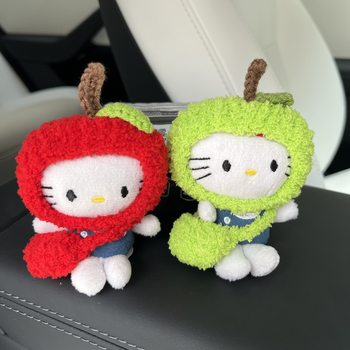 Tomato Small Ball Head Cover Apple Peach Head Cover Bag Pendant Hello Kitty Kt Cat School Bag Hanging Jewelry Doll