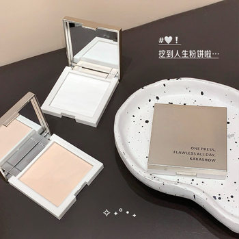 Kakashow Clear Locking Powder Biscuit Wet Dual-Use Long-Lasting Oil Control Concealer Waterproof Light Makeup Setting Powder Dry Powder