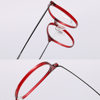Foreign trade ultra-light thin Korean style Oval myopia plastic steel glasses frame female titanium feet ins artistic student glasses frame 8016