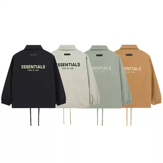 Cross-Border Export Fog Multi-Thread Essentials New Flocked Letter Logo Coach Jacket Windbreaker Trendy