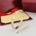 14#Rose gold with diamonds
