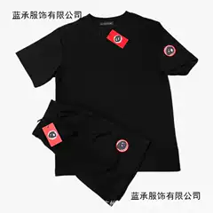 Cross-Border Trendy Brand Goose Men's 240g Casual Short-Sleeve T-Shirt and Shorts Sports Casual Set