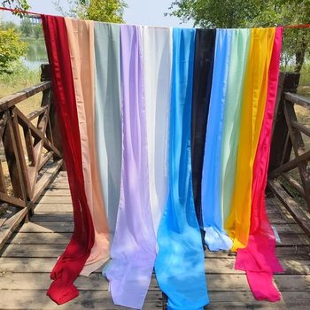 Han Dynasty Ancient Costume Shawl for Women Dancing Chiffon Seamless Streamer Shawl Pure Color Elegant Dunhuang Classical Dance Shawl