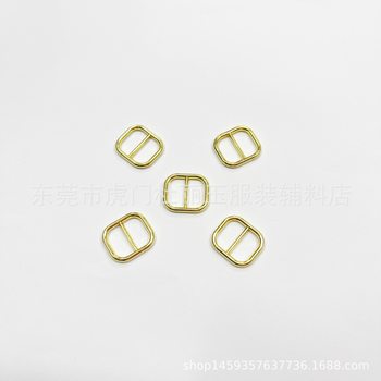 In-Stock Metal 1.2cm Three-Position Buckle Adjustment Buckle for Clothing, Luggage, Hardware Accessories, D-Ring Buckle Accessories