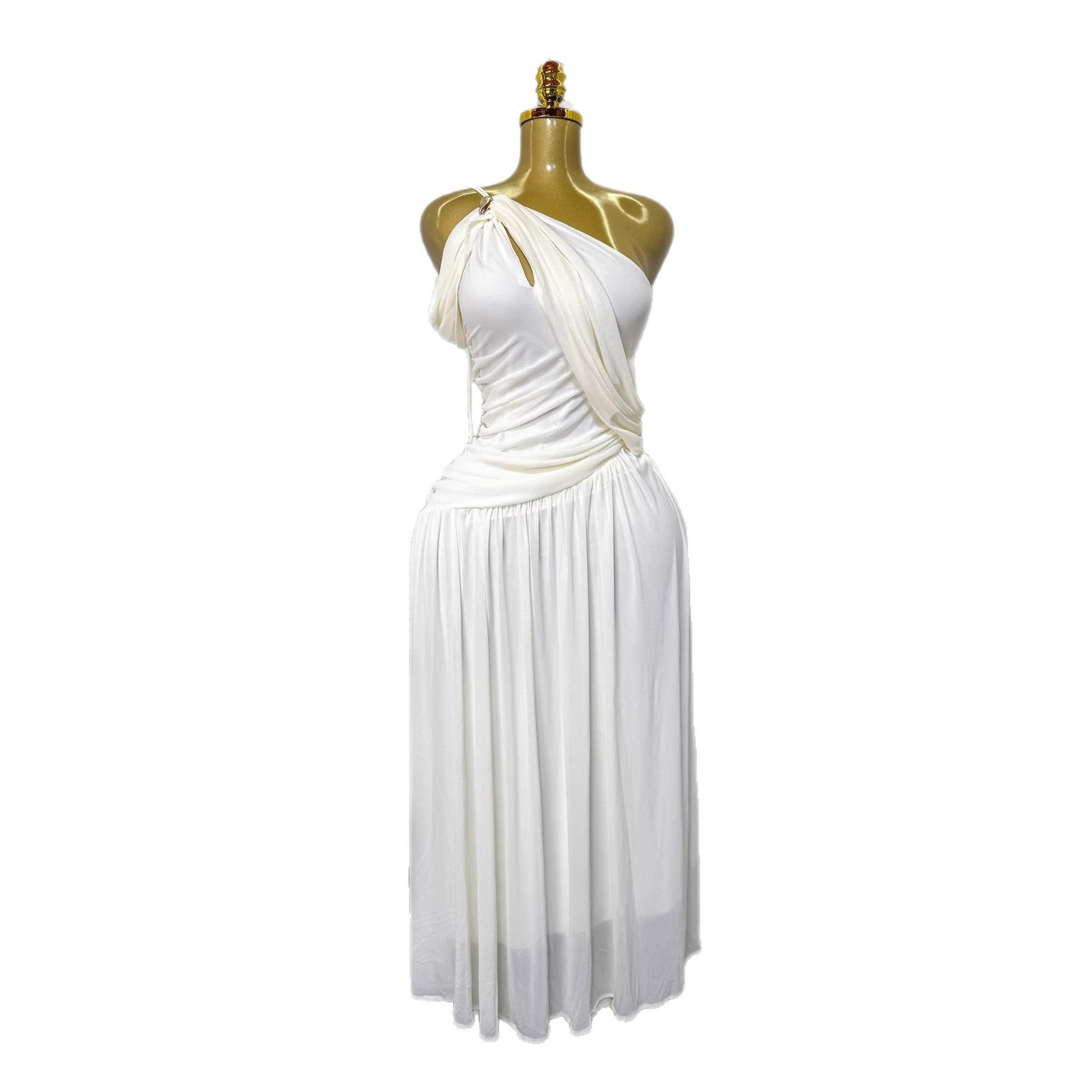 Summer Off Shoulder Twist Knot Maxi Dress Elegant Design Sexy Silhouette Comfortable Fabric Perfect for Parties and