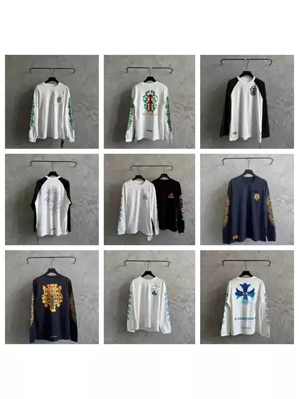 Cross-Border Ch Crowe Long-Sleeved 25Ss Autum Loose Long-Sleeved European and American Street Fashion Brand Men and Women Same Style Drop Shipping