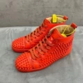 Red high top full of nails