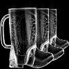 Customized Boot Cup Creative Boot Cup Beer Cup Handle Denim Cup Embossed Plastic Wine Cup Spirit Cup 17O