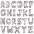 16-дюймовая толстая версия серебряной буквы A-Z, сфотографированная с комментариями