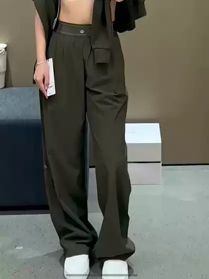 Correct Version Al New Style Loose Fit Versatile Slimming Straight Quick-Dry Casual Pants with Reflective Letters Women's Lightweight Sports Long Pants