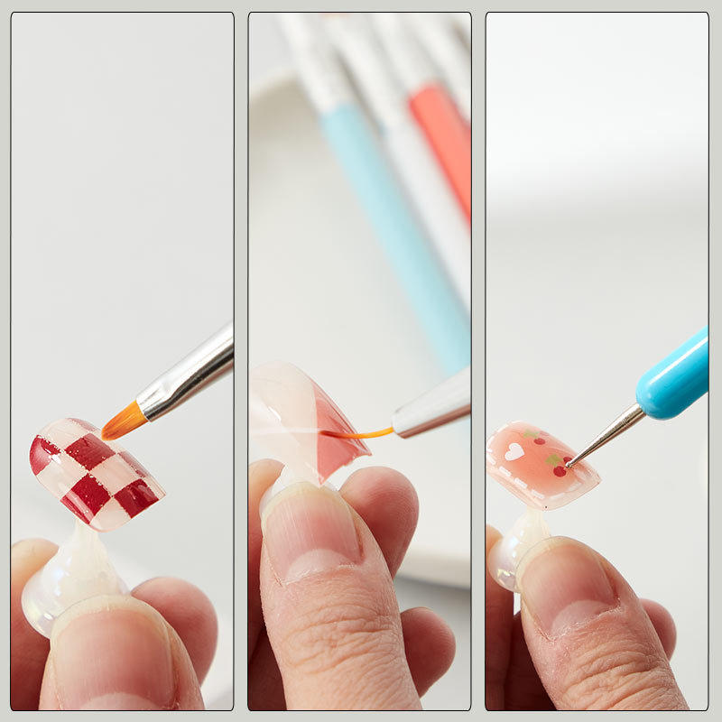 Cross-border wholesale nail art liner pen nail shop special brush tool nail pen Gouline pen phototherapy pen color painting pen