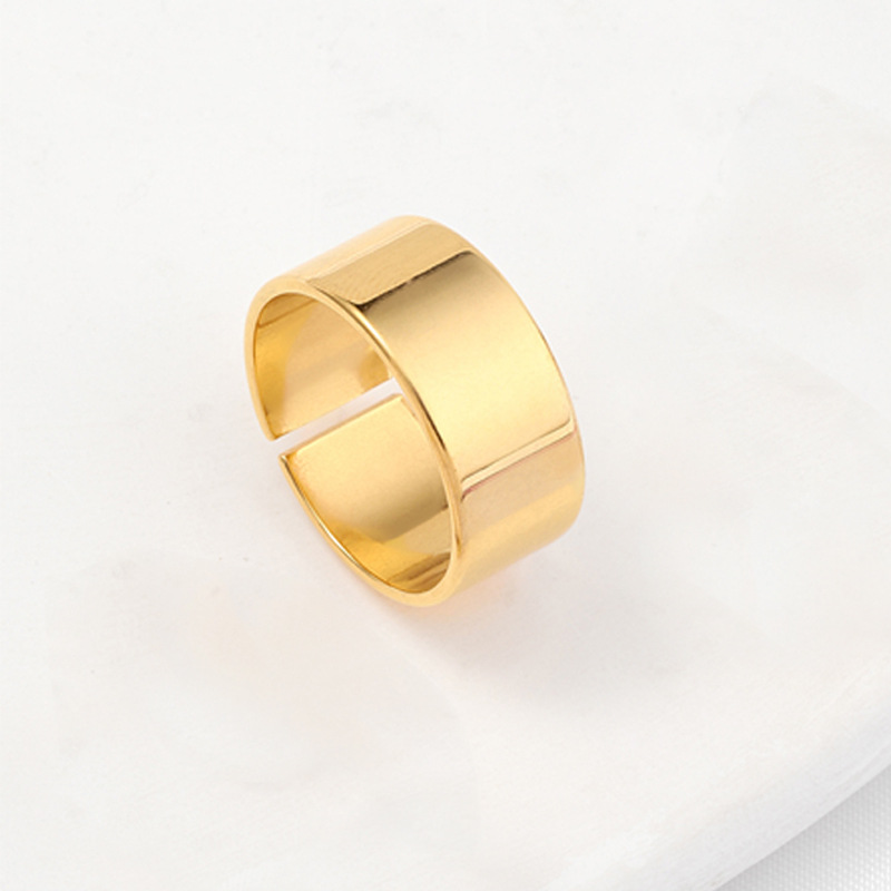 钛钢戒指三件套饰品 不掉色设计小众开口可调节 套装素圈指环厂家