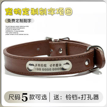 Pet Dog Tag Anti-Lost Tag Identity Tag Dog and Cat Collar Collar Bell Cat and Dog Necklace Leash Manufacturer