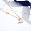Titanium Steel 18K Butterfly Necklace Women's Rose Gold Elegant Simple Necklace Clavicle Chain Women's Short Pendant Cross-border Explosions