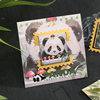 Zoo souvenir cross-border Amazon giant panda metal bookmark suit color creative book holder creative hot sale