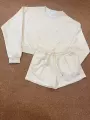 Hoodie suit light yellow