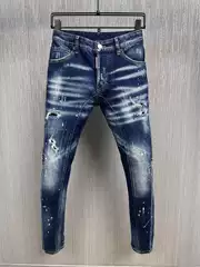 A232 splicing two-dimensional fashion brand jeans European and American cross-border Men's straight Denim trousers European station Denim