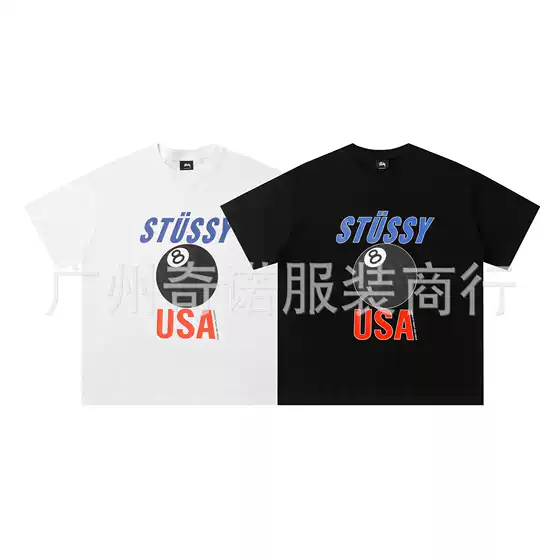 2025 New Summer European and American Streetwear Classic World Tour Print Letter Unisex Short Sleeve Shirt Wholesale Drop Shipping