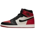 AJ1 High Top Black Red Toe