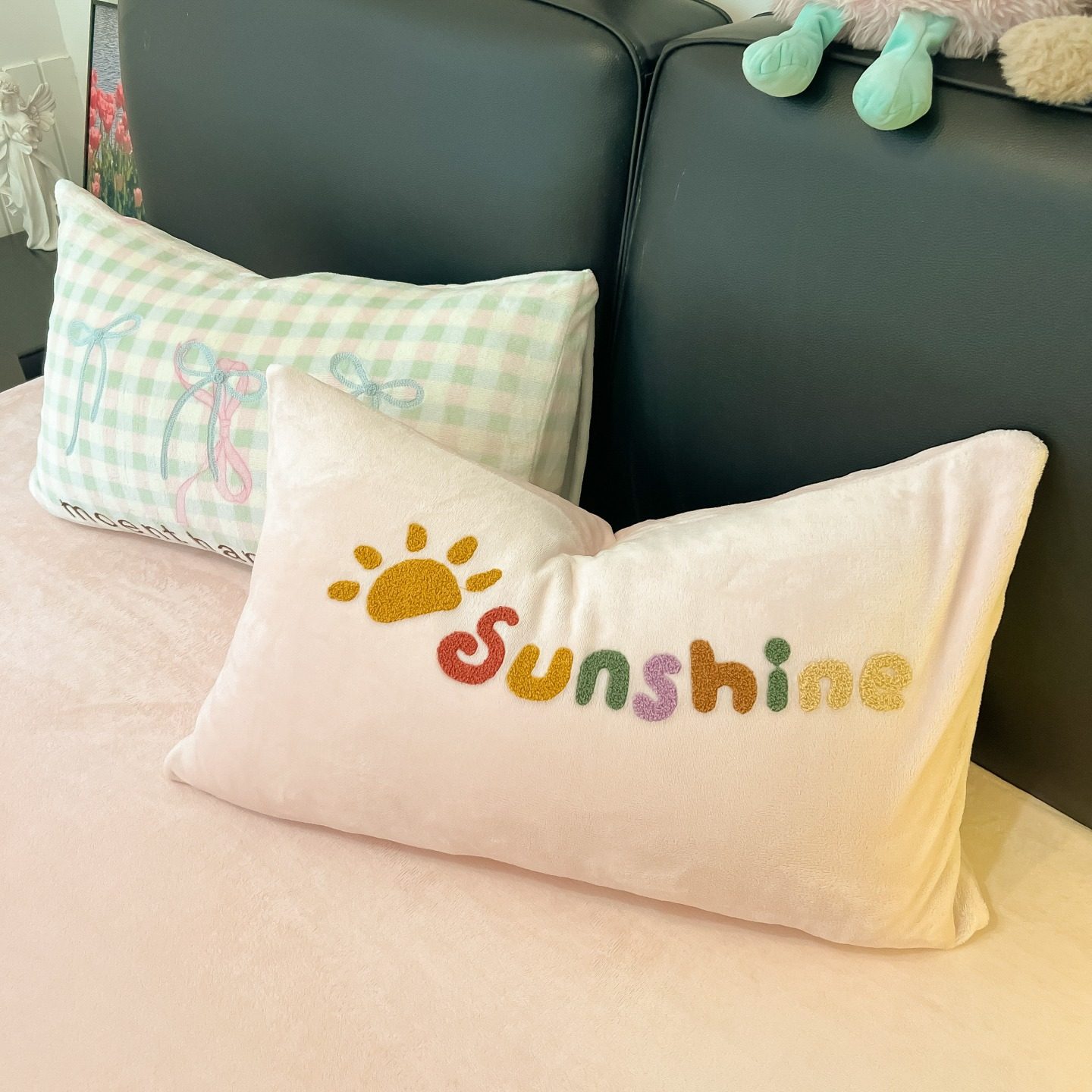 2025 Autumn/Winter New Country Retro Style Thickened Milk Velvet Bowknot Towel Embroidery Bed Sheet and Fitted Sheet Four-Piece Set