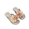 New Fairy Flower Slippers Platform Soft Sole 2025 Summer New Flat Casual Versatile Beach Slippers Wholesale