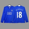 2008-09 man l erke blue long sleeves + printed no. 18