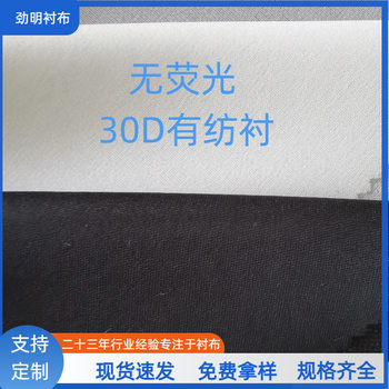 Jinming Interlining Adhesive Lining 150 Wide Non-Fluorescent 30D Elastic Woven Fabric Lining Garment Accessories