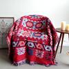 American Retro Double-Sided Sofa Cushion Cover Cloth Nordic Knitted Cotton Blanket Tiger Chair Cover Blanket Ethnic Style Vibrating Tail