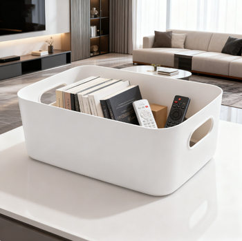 Storage Box Desktop Cosmetics Storage Miscellaneous Organizer Storage Basket Plastic Snack Household Kitchen Storage Box