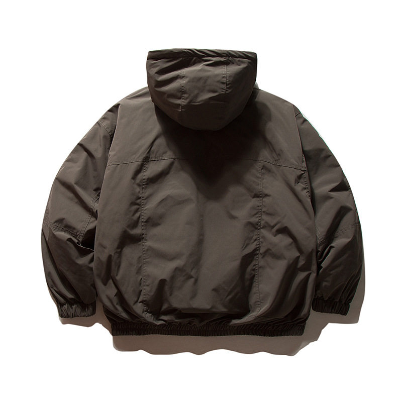 City Fanpin 2024 Winter New Japanese Style Vertical Collar Solid Color Down Jacket Loose Casual Warm Jacket