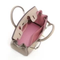 Elephant gray lining with pink 25cm (with long shoulder strap)