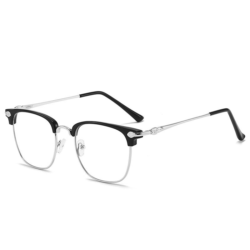 Explosive half-frame eyebrows anti-blue light discoloration glasses plain light luxury myopia glasses fashion glasses frame manufacturers wholesale
