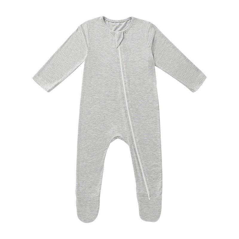 Baby Jumpsuit Bamboo Fiber Long-Sleeved Pajamas Newborn Clothes Spring Newborn Boy Romper Spring and Summer