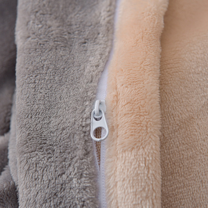 Thickened Milk Velvet Four-Piece Set, Simple Double-Sided Velvet Quilt Cover, Bed Bed Sheets, Double Home Winter Set, Four-Piece Set