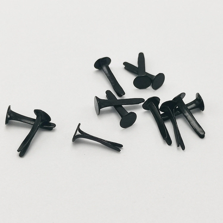 4.5*12mm black round two-foot nail round head two-angle nail flat head two-foot nail 4*8mm silver foot nail