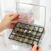 Internet Celebrant Transparent Jewelry Box Multi-layer Large Capacity Jewelry Storage Box Earrings Earrings Ring Storage Box Jewelry Storage