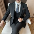 Black (suit + vest + suit pants)