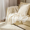 Solid color wool knitted sofa blanket Nordic blanket waffle blanket sofa blanket knitted blanket air conditioning blanket blanket