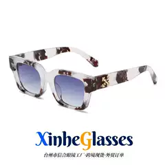 3517 Box Snowflake Sunglasses UV400 Sunglasses European and American Cross border Foreign Trade Amazon Tiktok Retro