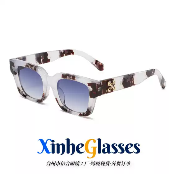 3517 Box Snowflake Sunglasses UV400 Sunglasses European and American Cross border Foreign Trade Amazon Tiktok Retro