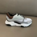 Dark gray + light gray genuine leather stitching