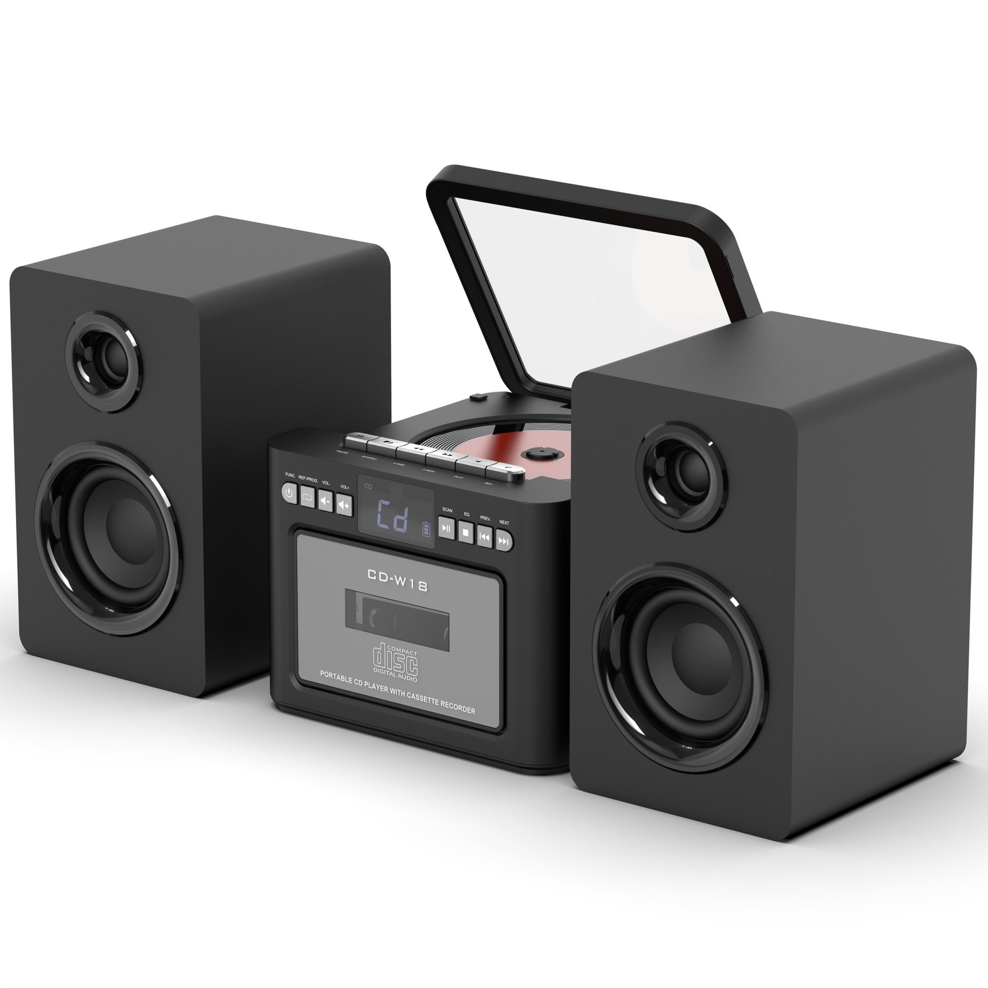 CD Player Desktop Speaker Home Bluetooth Audio Tape Player FM Radio TF English Rereading New CD Player